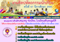 รางวัลชนะเลิศการแข่งขัน ในงานศิลปหัตกรรมนักเรียน ครั้งที่ 67