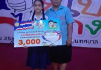 รางวัลชนะเลิศในการแข่งขันกล่าวสุนทรพจน์ ในโครงการเยาวชนไทยมั่นใจโตไปไม่โกง ประจำปี 2561